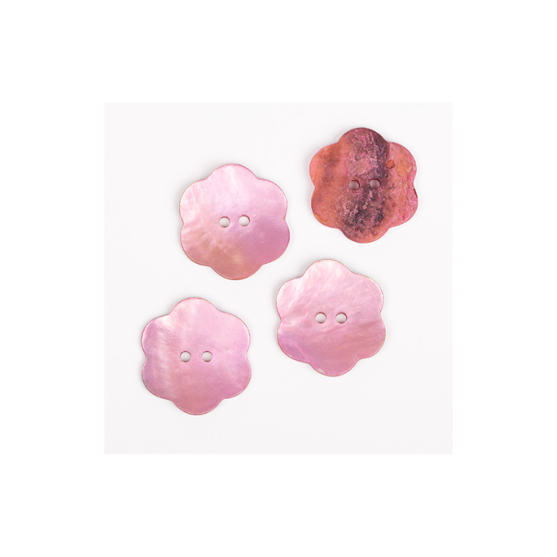 DROPS knap nr. 603: rosa perlemorsblomst 25mm. Prisen er pr. stk.