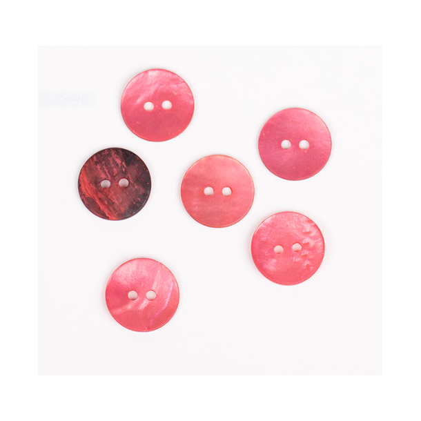 DROPS knap nr. 605: rd(pink) perlemor 15mm. Prisen er pr. stk.