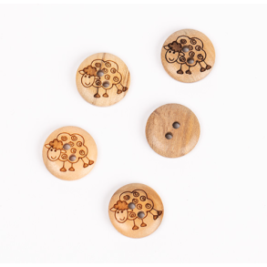  DROPS knap nr. 627: Sheep 15mm. Prisen er pr. stk