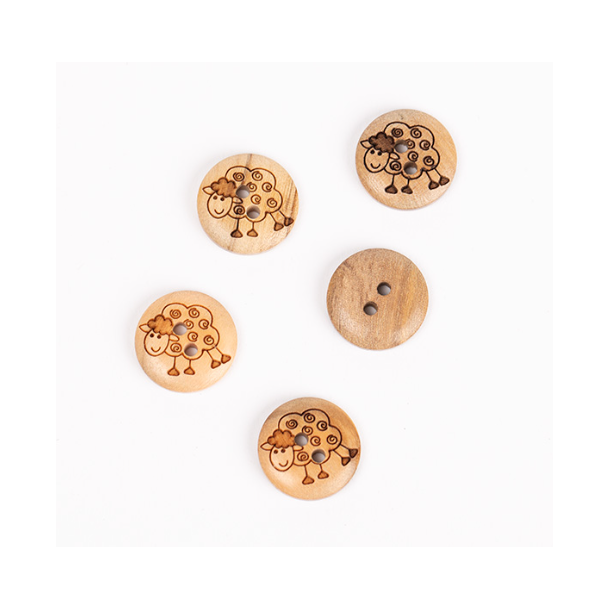  DROPS knap nr. 627: Sheep 15mm. Prisen er pr. stk
