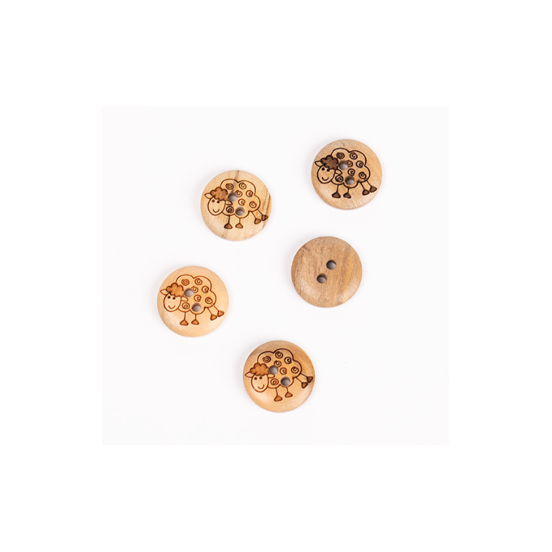  DROPS knap nr. 627: Sheep 15mm. Prisen er pr. stk