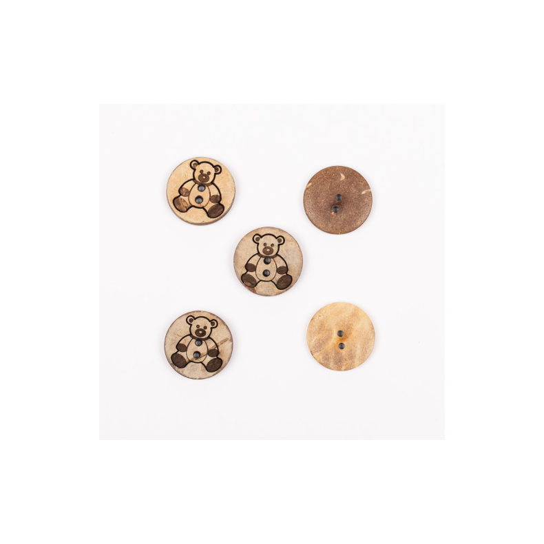 DROPS knap nr. 813: bamse (kokosn�d) 15mm. Prisen er pr. stk.