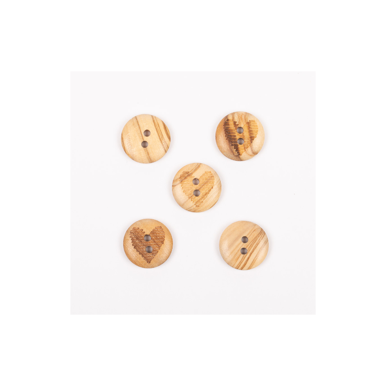 DROPS knap nr. 814: Hjerte (tr�) 15mm. Pris pr. stk